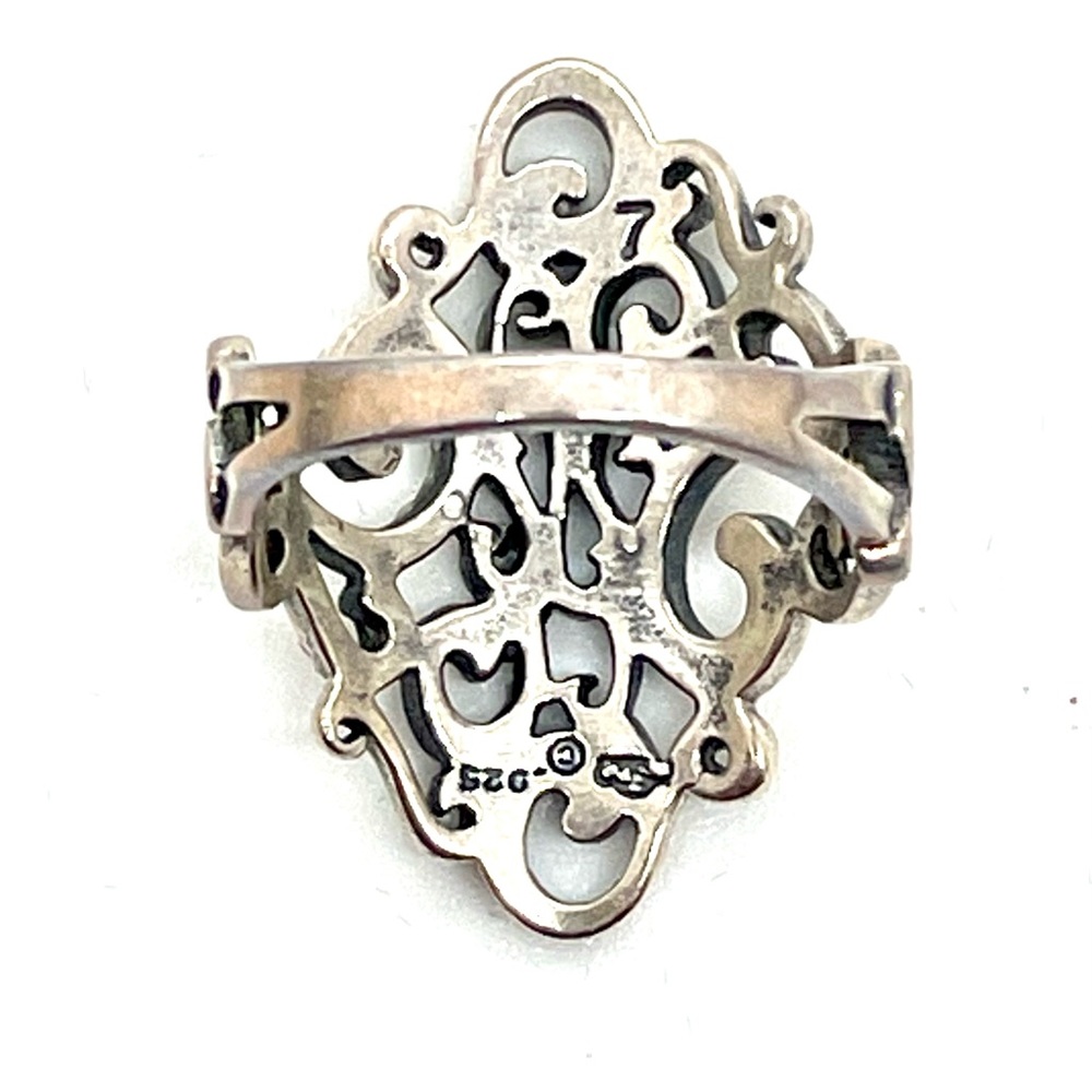 Silver Cloud Sterling Silver Scroll Work Ring - image 3